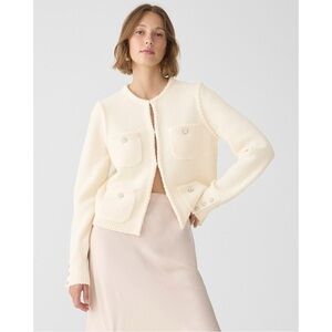 New J.Crew Odette sweater lady jacket with jewel buttons Size Large​​